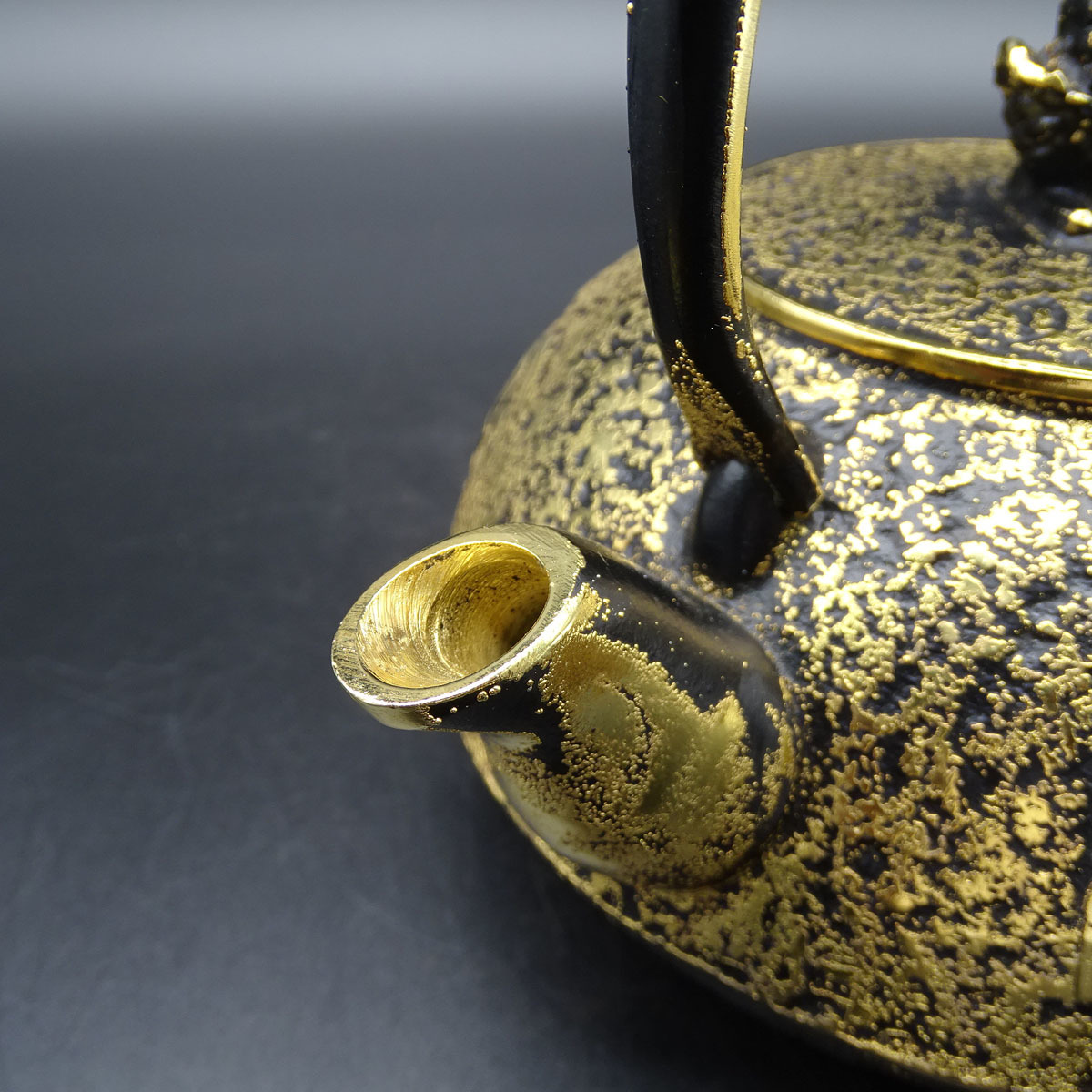美濃華林 南部岩鋳 御織器 作 鉄瓶 公式通販 純金着 : 純銀