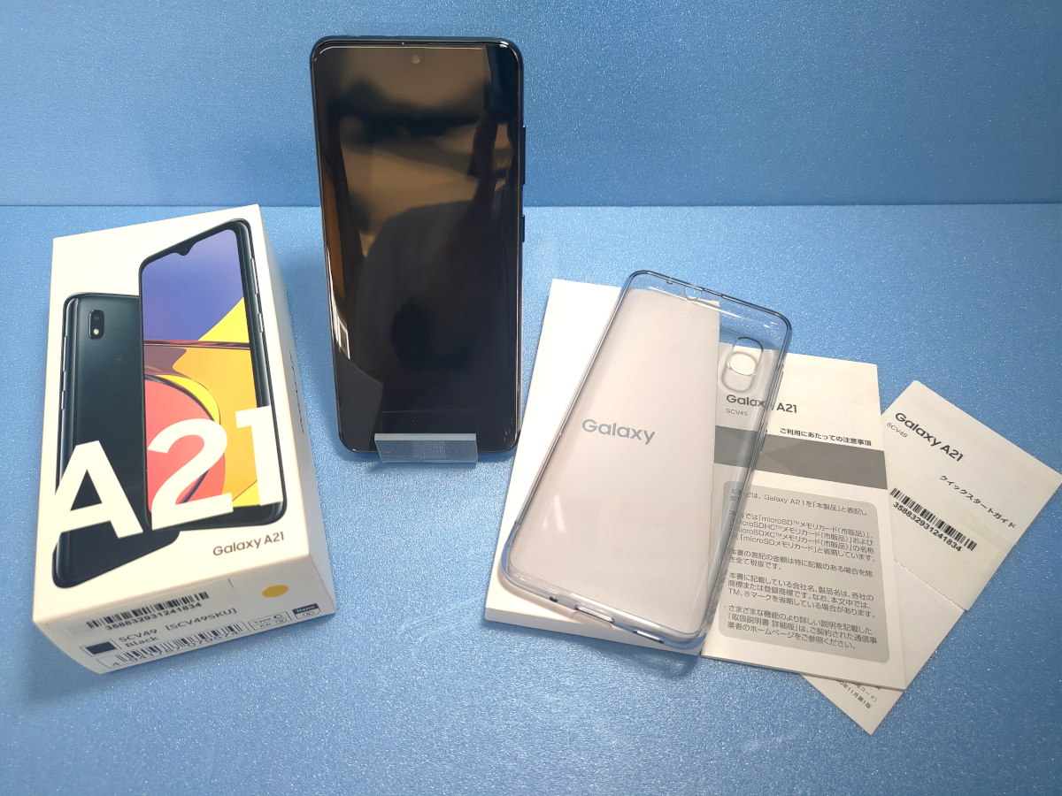 ◇◇【新品未使用】 Galaxy A21(SCV49) ブラック UQmobile SIMロック 