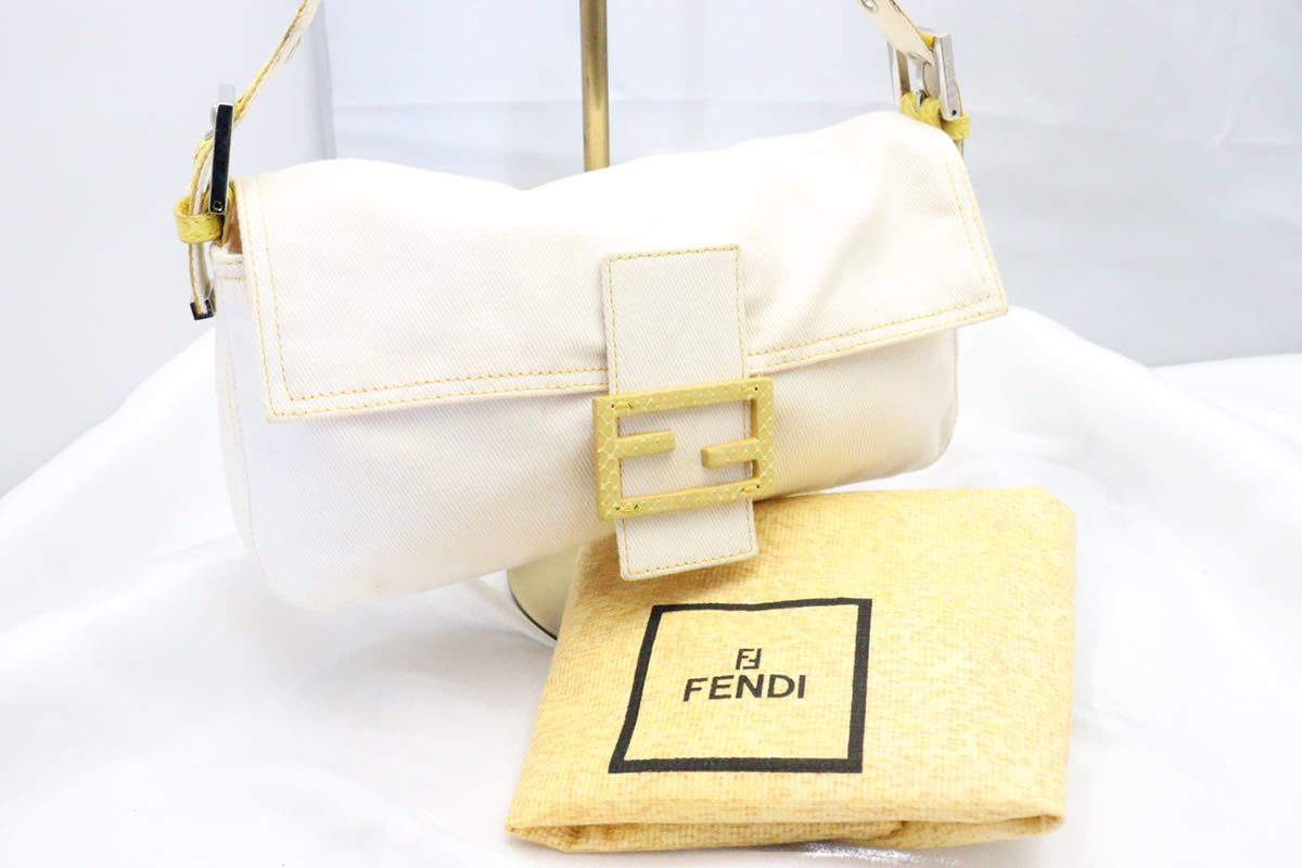 1円 スタート】FENDI フェンディ マンマ バケット パイソン キャンバス 