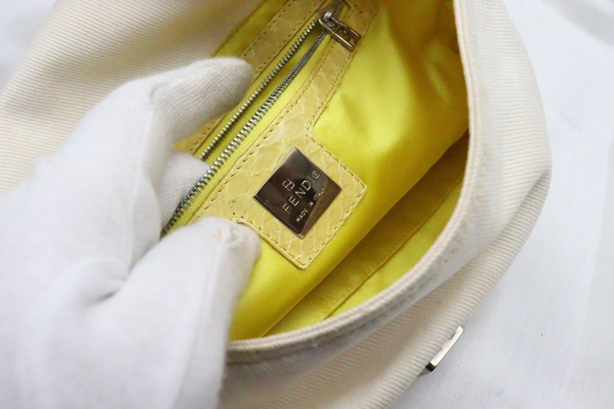 1円 スタート】FENDI フェンディ マンマ バケット パイソン キャンバス 