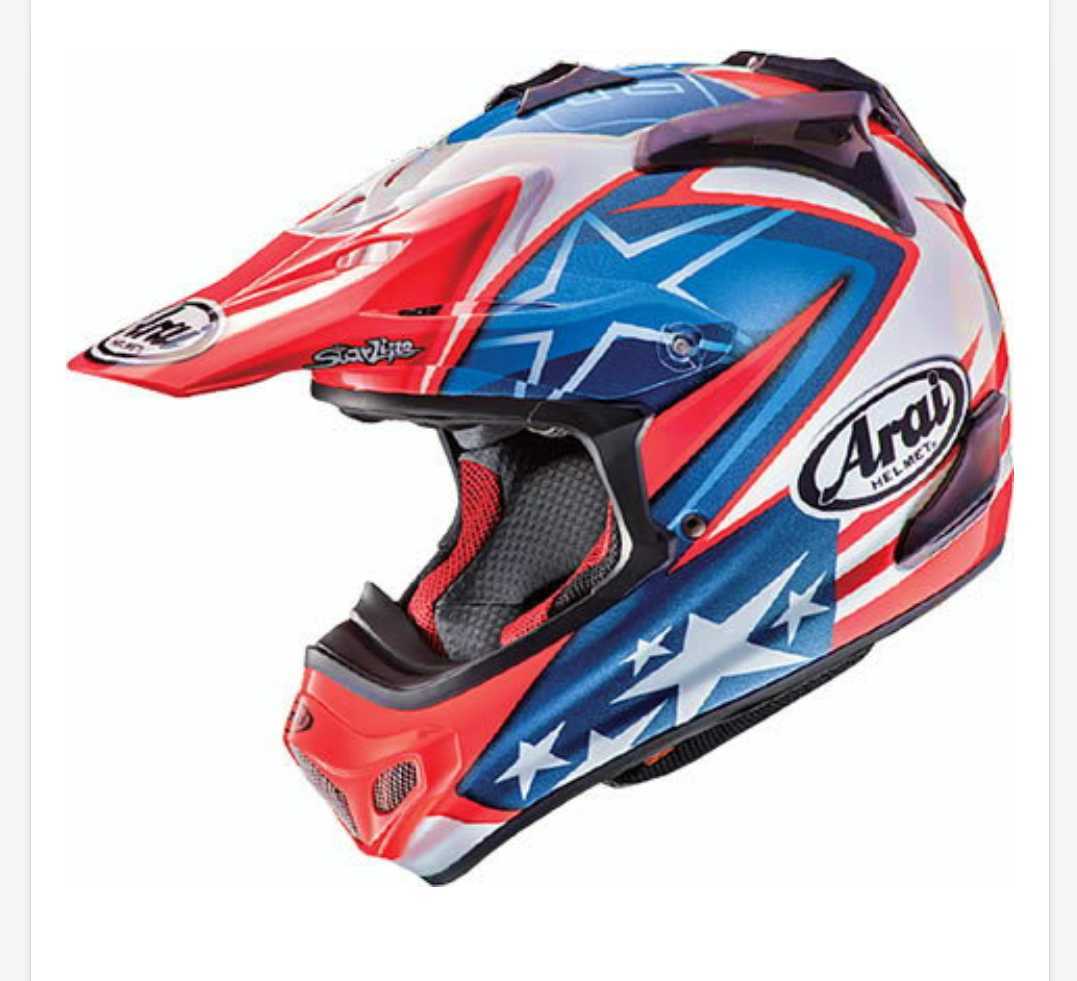 バイク ビンテージ オフロードヘルメット アライArai Vcross 2 青