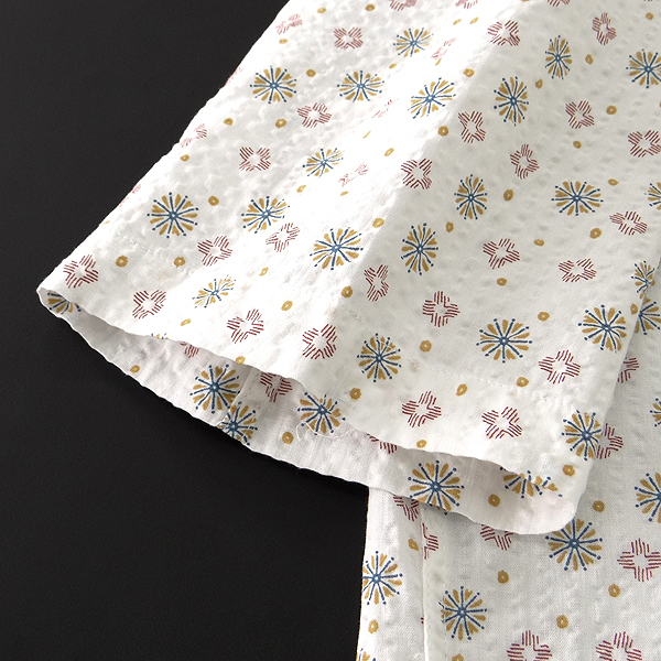 新品 POLO BCS ポロ フラワー柄 シアサッカー 半袖 BDシャツ LL 白 【I58378】 春夏 メンズ ホース刺繍 アロハシャツ ボタンダウン POLO BCS 半袖シャツ オックス BD 春夏（ネイビー）