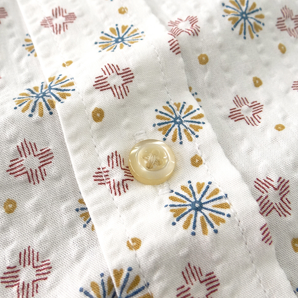 新品 POLO BCS ポロ フラワー柄 シアサッカー 半袖 BDシャツ LL 白 【I58378】 春夏 メンズ ホース刺繍 アロハシャツ ボタンダウン POLO BCS 半袖シャツ オックス BD 春夏（ネイビー）