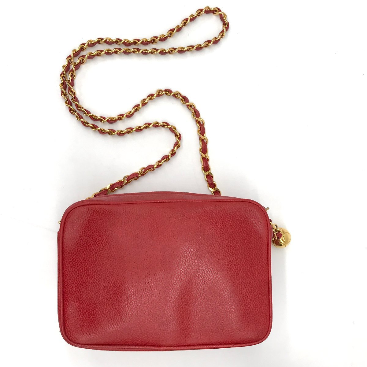 CHANEL/シャネル キャビアスキン チェーンショルダー バッグ デカココ 