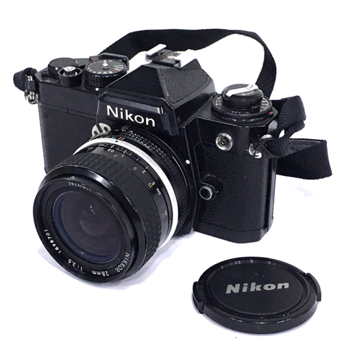 【大得価，定番】 Nikon FE Ai NIKKOR 28mm 1:3.5 一眼レフフィルムカメラ ボディ レンズ(ニコン)｜売買されたオークション情報、yahooの商品情報をアーカイブ公開 - オークファン マニュアルフォーカス