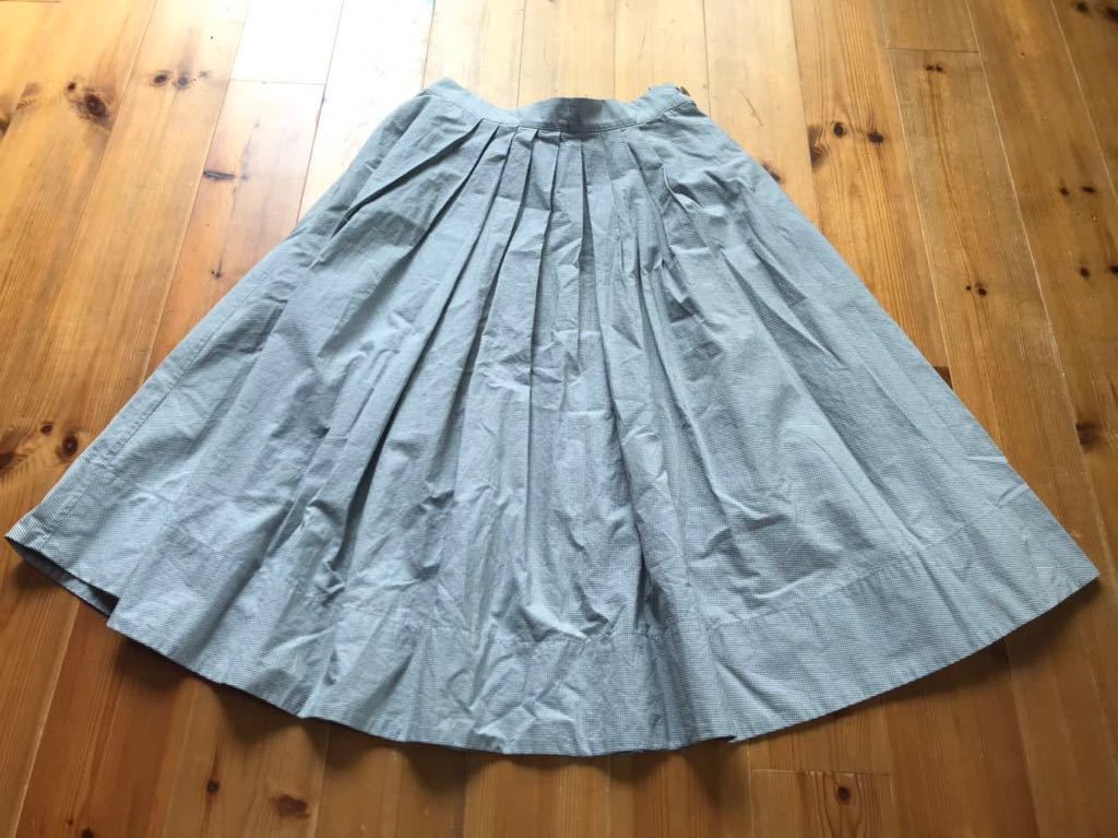 マーガレットハウエル ギンガムチェックスカート美品 日本製(スカート  