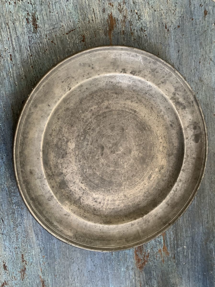 アンティーク pewter plate round ピューター丸皿 RoomClip（ルーム