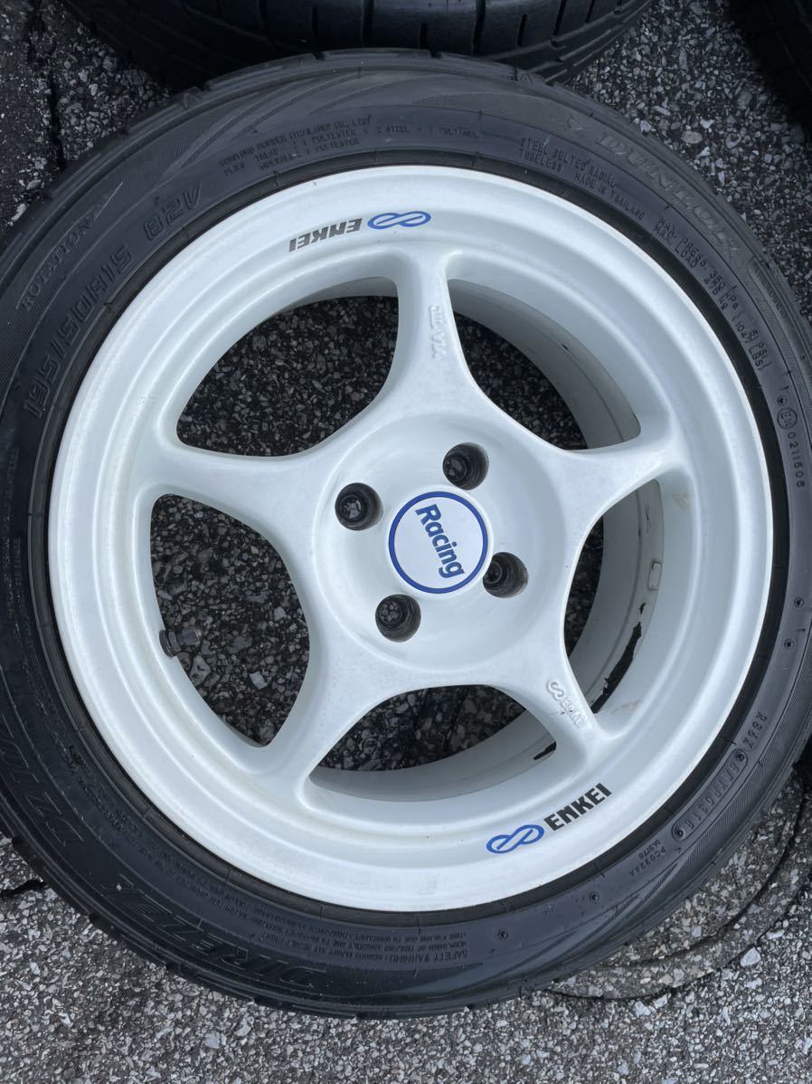 ENKEI Racing RP01○15×7J +35 4H PCD100 中古ホイール2本○