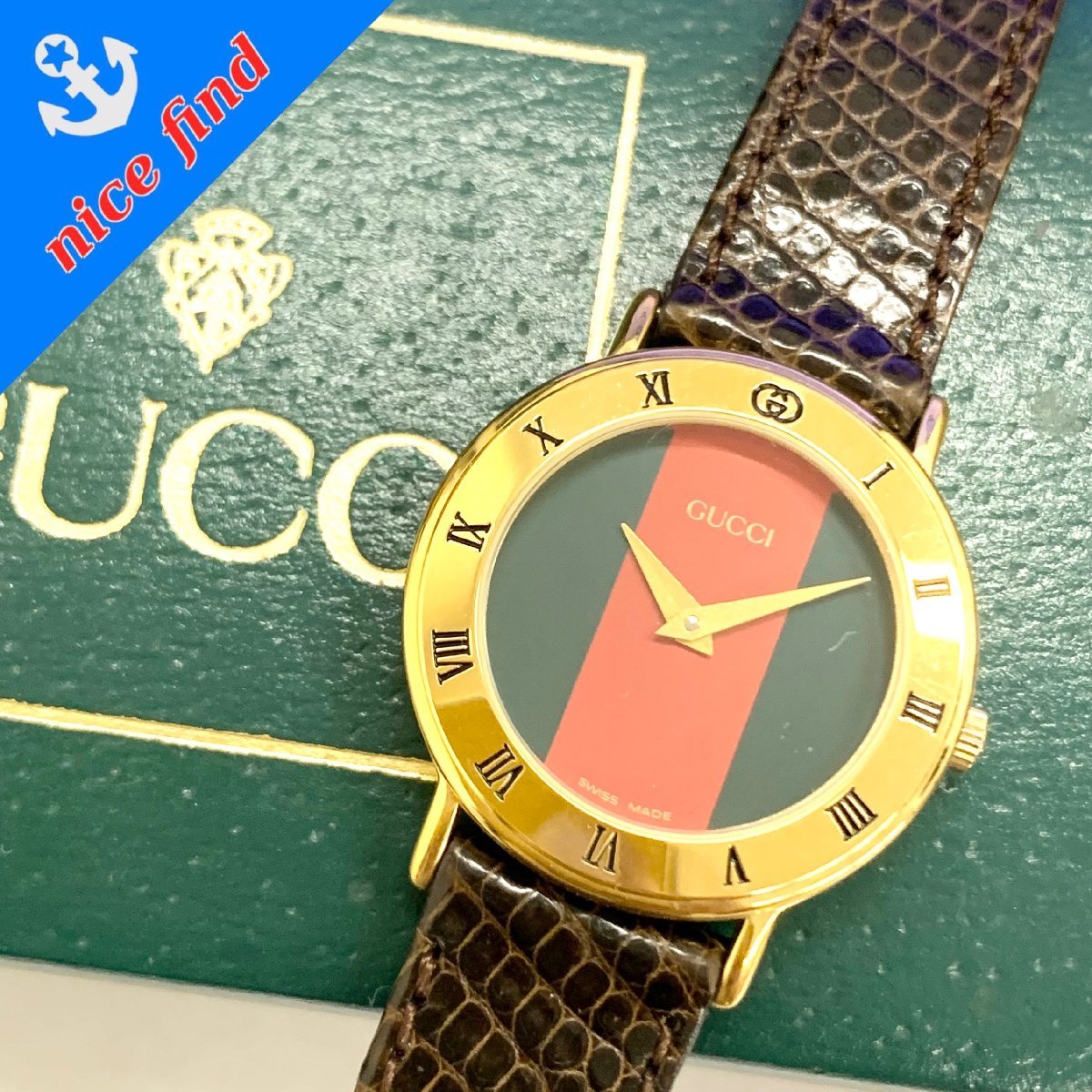 ◇グッチ GUCCI◇ラウンド 3000.2.L クォーツ 腕時計 レディース 