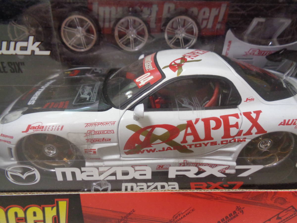未使用品】1/18 JADA TOYS IMPORT RACER APEX MAZDA FD3S RX-7 白 