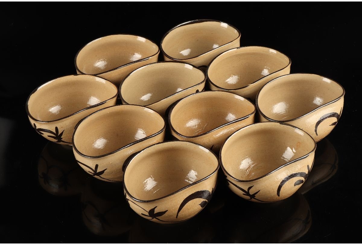 茶道具　唐津焼　絵唐津　竹文　古保志　茶こぼし　在銘　共箱　V　A140 日本の陶磁) Yahoo!オークション の落札相場 向付」唐津 「唐津 茶道具
