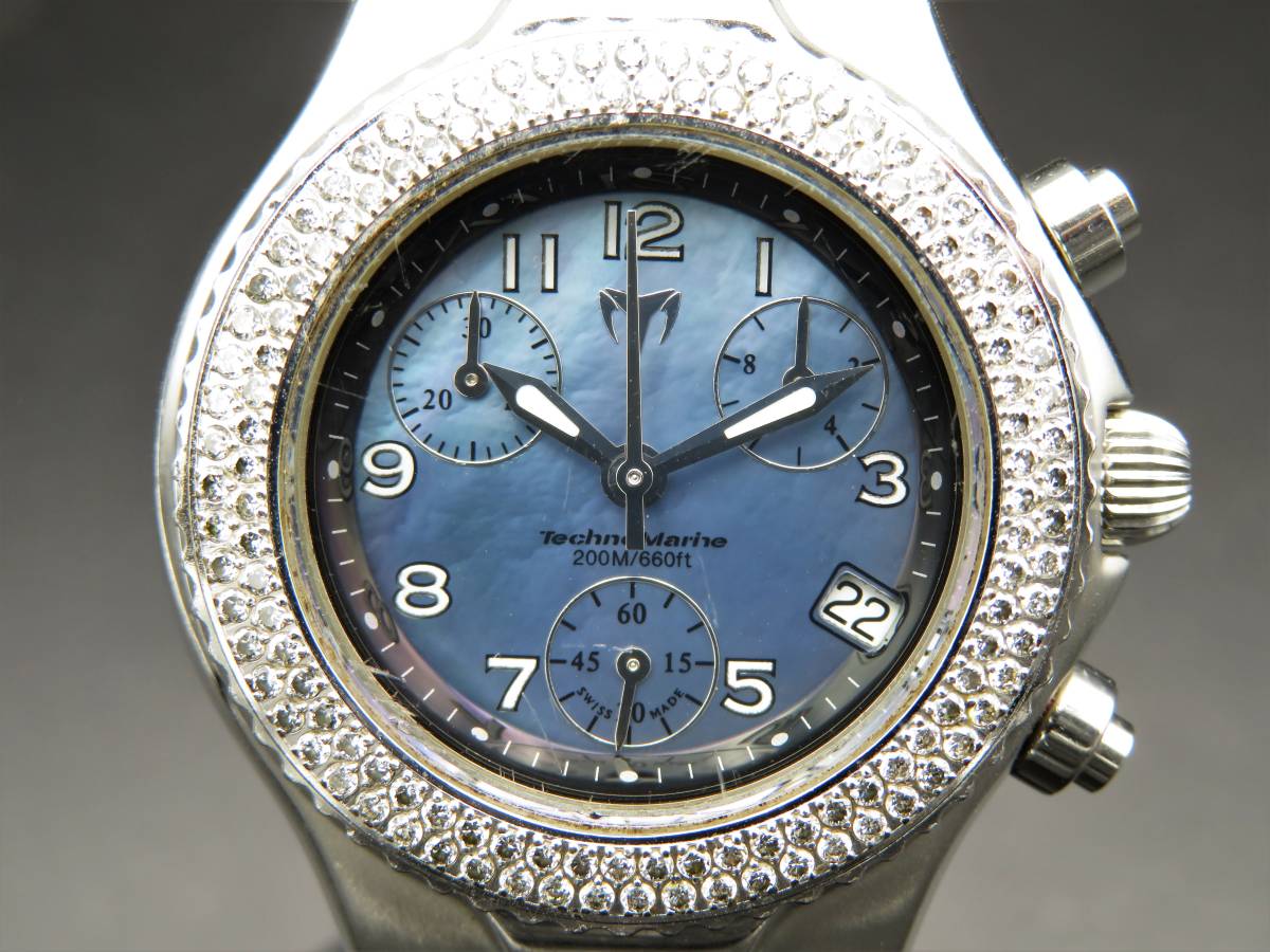 1円～! 箱 保証書付 稼動品 正規品 テクノマリーン DTLC02 クロノ  