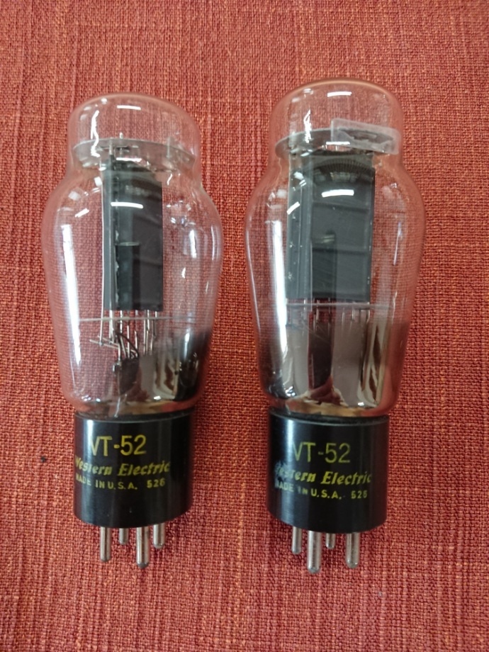 Western Electric VT-52 Vacuumtube 真空管⁄61 VT52 VACUUM TUBE PAIR