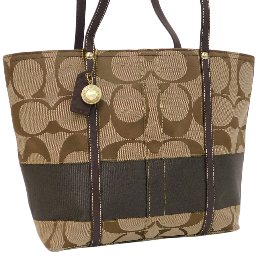  1円 極 コーチ ハンドバッグ 11098 キャンバス ベージュ系xブラウン系 お買い物 通勤 通学 COACH Bir(ハンドバッグ)｜売買されたオークション情報、yahooの商品情報をアーカイブ公開 - オークファ かばん、バッグ