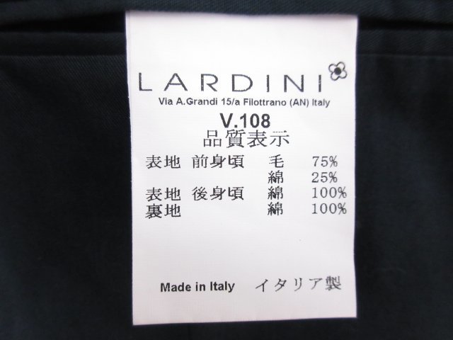 LARDINI ラルディーニ ブートニエール (ラルディーニ) ／国内 ブートニエール（柄チェック）の通販 ■HH 未使用品【ラルディーニ LARDINI】ブートニエール付 微起毛 織柄ベスト ジレ (メンズ) size44 ネイビー系 伊製 ★17MB2398★