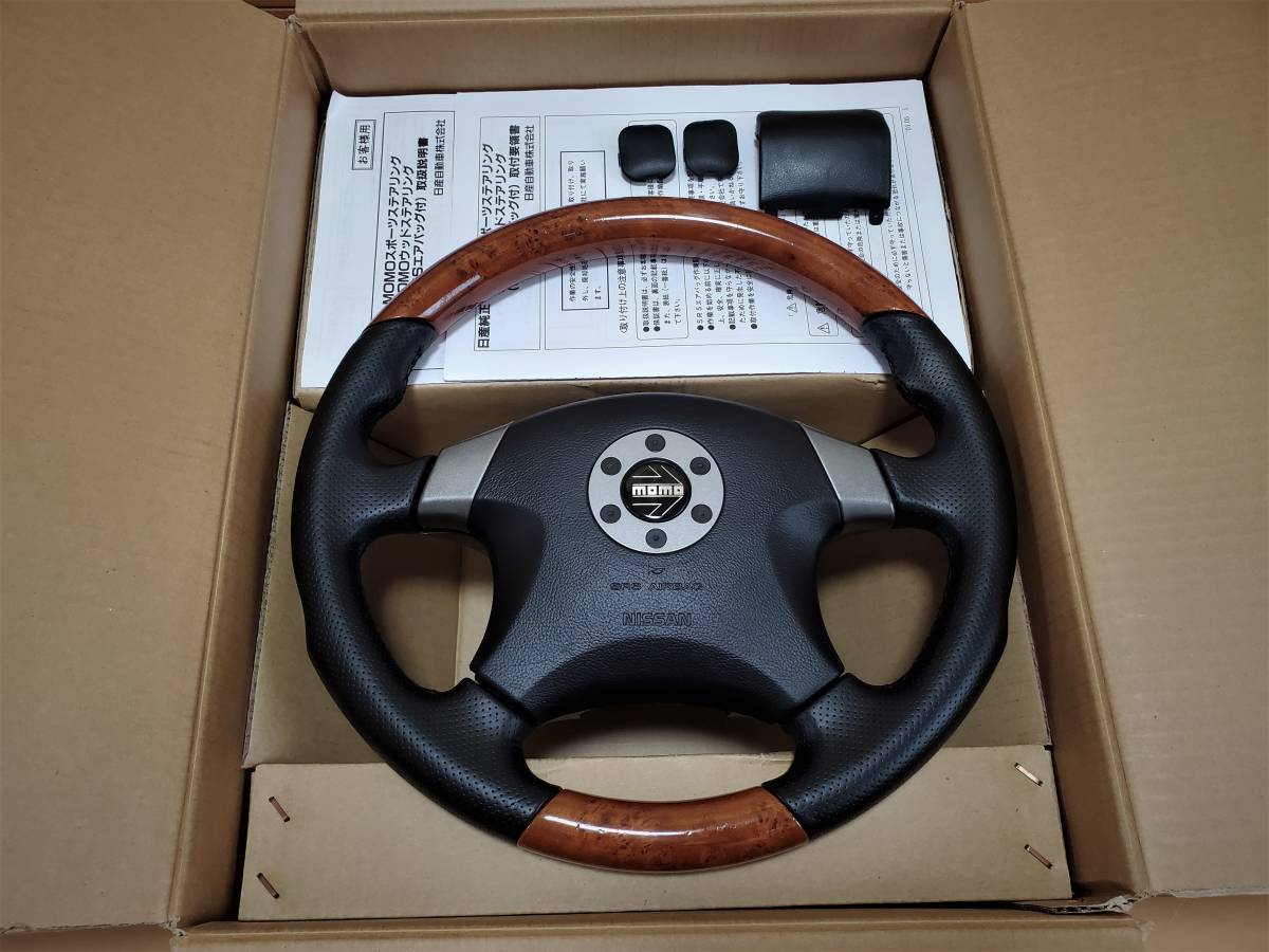スポーツステアリング ※箱無し E51 M35 V35 メイプル 日産純正OP momo ウッドコンビ - Yahoo