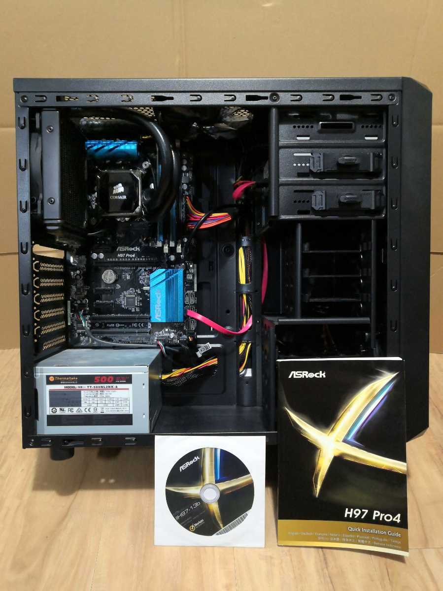  セット core i7 5775c ASRock H97 pro4 DDR3-1333 2GB 500w電源 DVDドライブ CORSAIR H60簡易水冷 PCケースversa h25(Core i7)｜売買されたオークション情報、yahooの商品情報をアーカイブ公開 - オークファン Core i7
