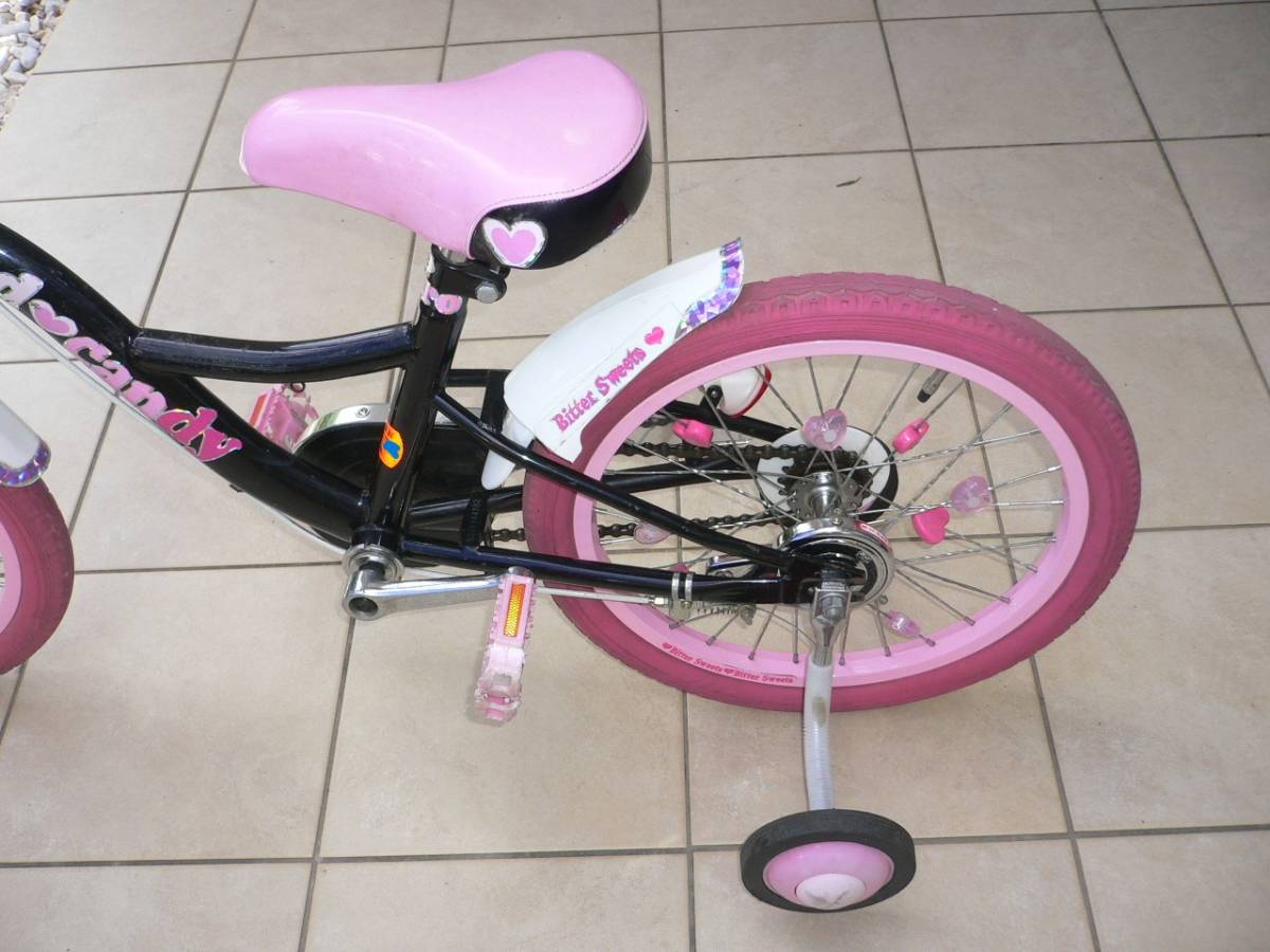 かわいい！ 女の子 Bitter Sweets Hard Candy 自転車 18インチ ハート 