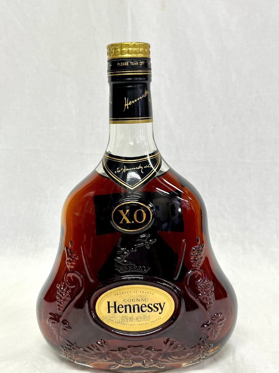 ☆送料無料☆ Hennessy ヘネシー XO クリアボトル 金キャップ 700ml 古