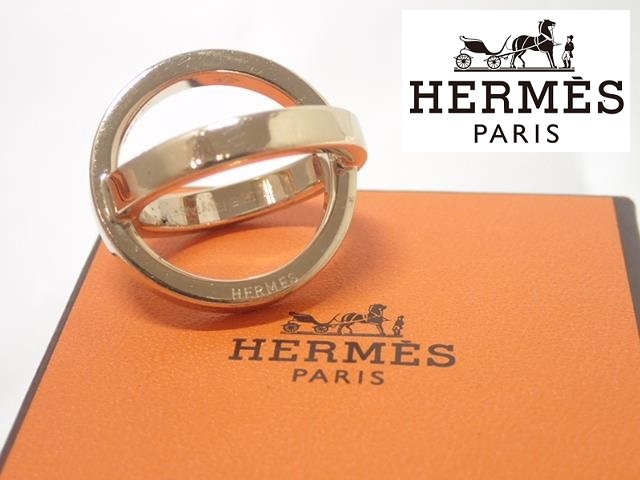 7255[T]正規品♪HERMESエルメス■ スカーフリング コスモス ゴールドカラー ペンダントトップにも◎