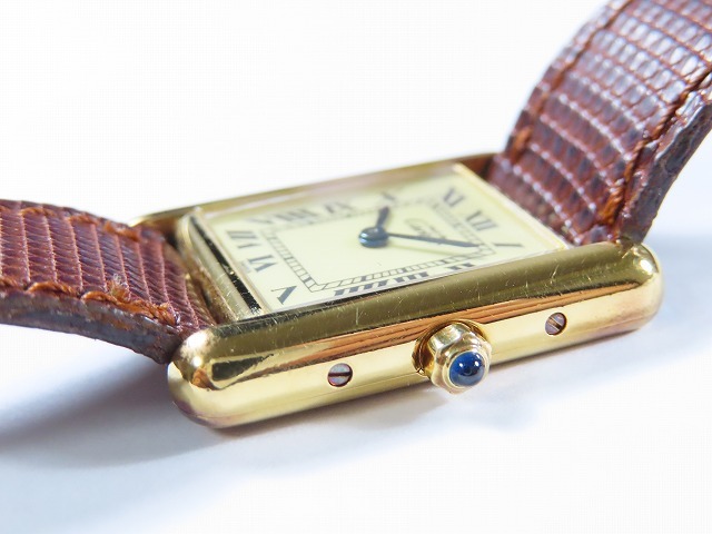 不動ジャンク/Cartier/カルティエ/レディース/シルバー925/マストタンク/クオーツ/ベルト付/中古品