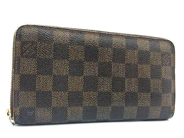 1円 LOUIS VUITTON ルイヴィトン N41661 ダミエ ジッピーウォレット ラウンドファスナー 長財布 ウォレット 札入れ ブラウン系 AE4472セM ダミエ ルイヴィトン LOUIS n471 ウォレット 長