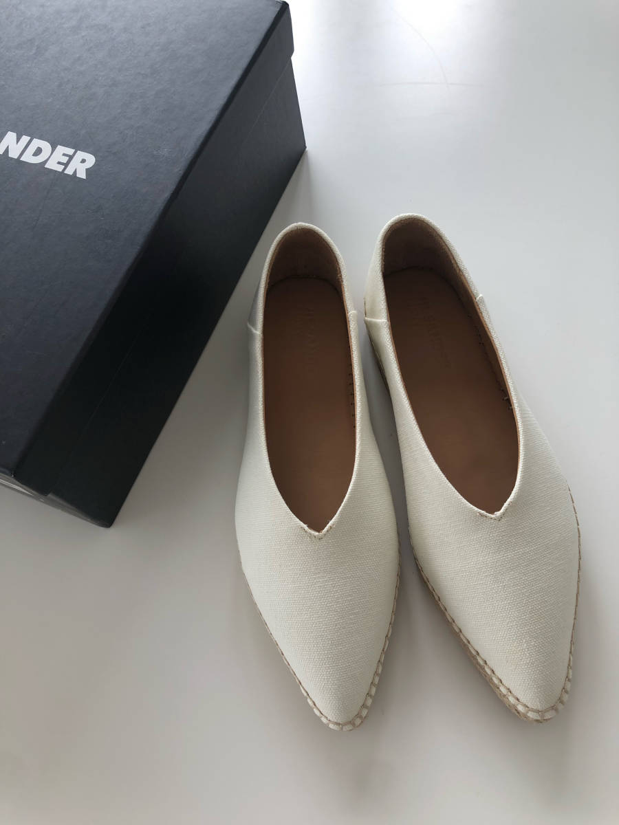 超激得，SALE ジルサンダー ネイビー/JIL SANDER NAVY/エスパドリーユ/サイズ37/ロンハーマン/ホワイト/キャンバス(その他)｜売買されたオークション情報、yahooの商品情報をアーカイブ公開 - オークファン 女性用