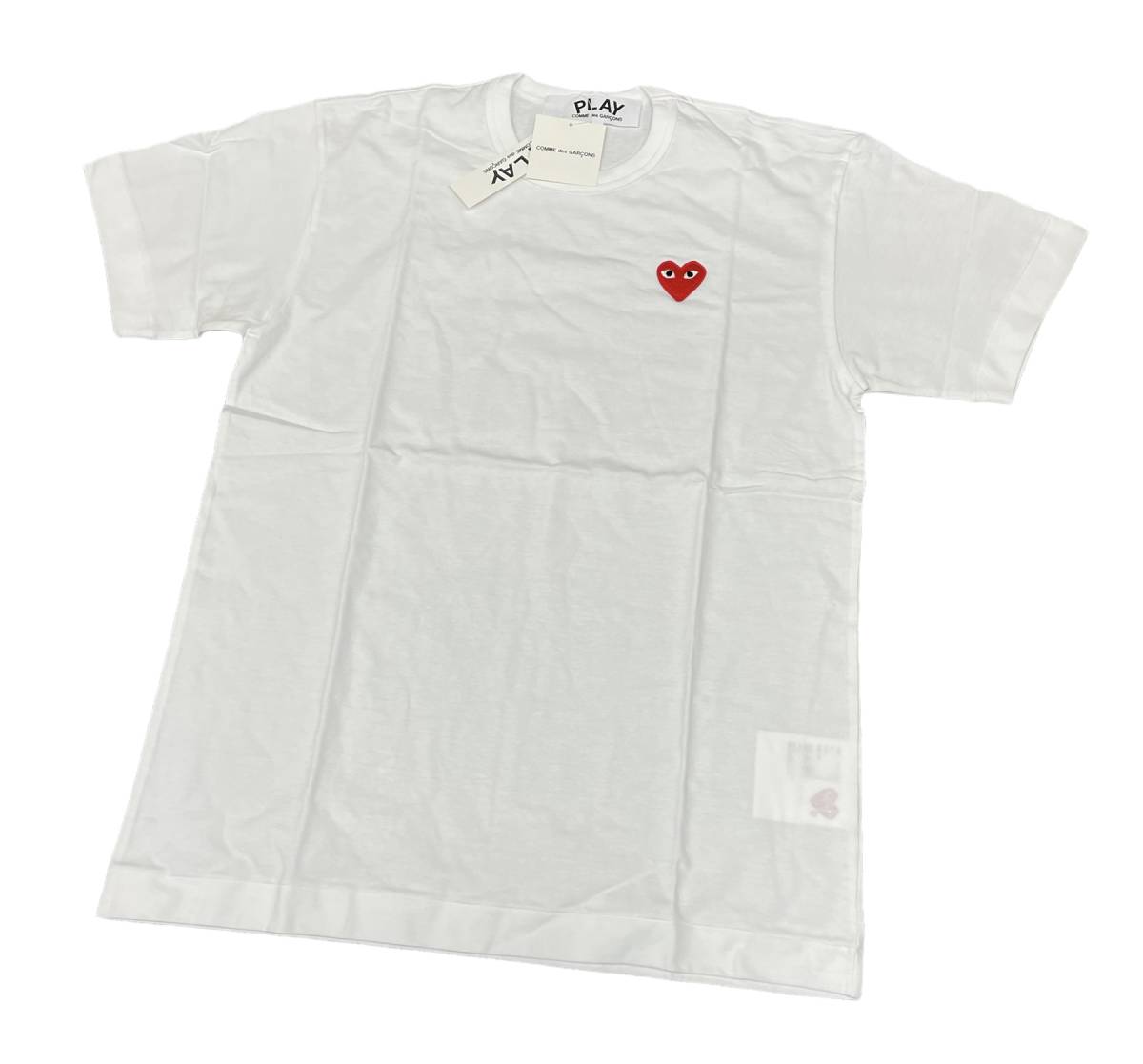 定価6490円 新品 □ PLAY COMME des GARCONS ハートワッペン クルー 