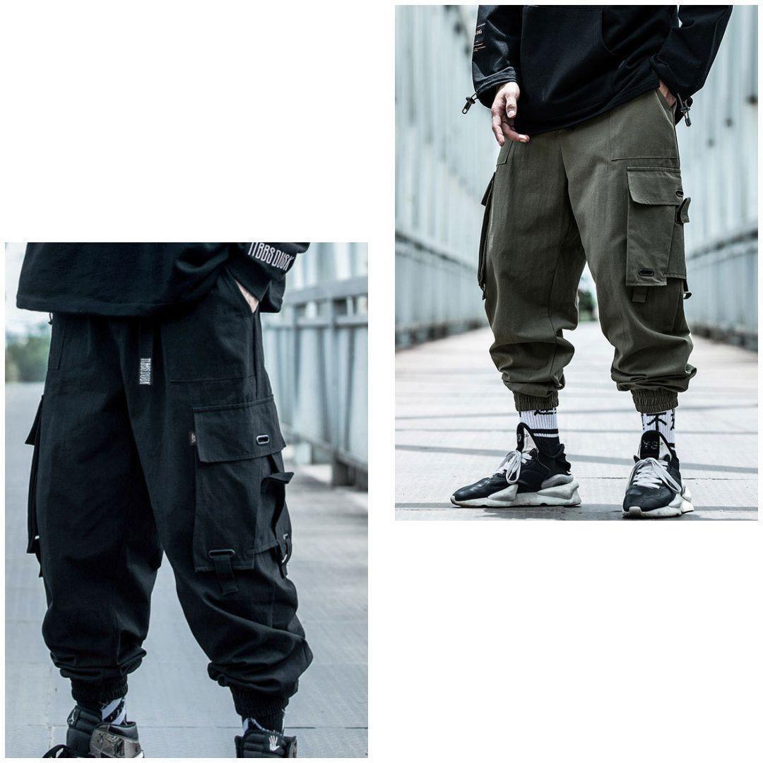 カーゴパンツ メンズ 新品未使用 カーキ M〜L ジョガーパンツ ワイド 