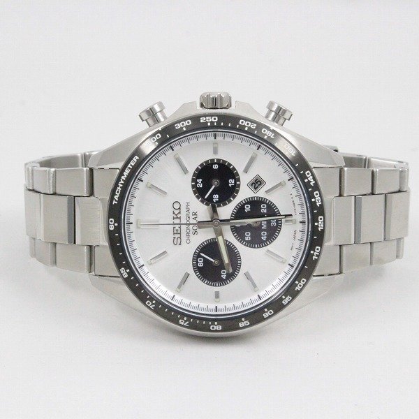 美品】SEIKO セイコー セレクション ソーラー クロノグラフ メンズ 