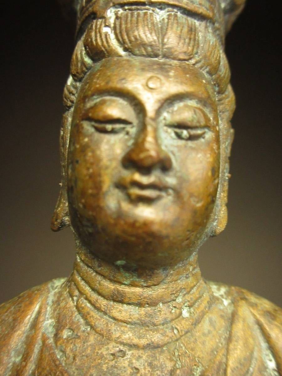 仏教美術 十一面観音立像 古銅製 十一面千手観音像 特大74cm 10kg 文化