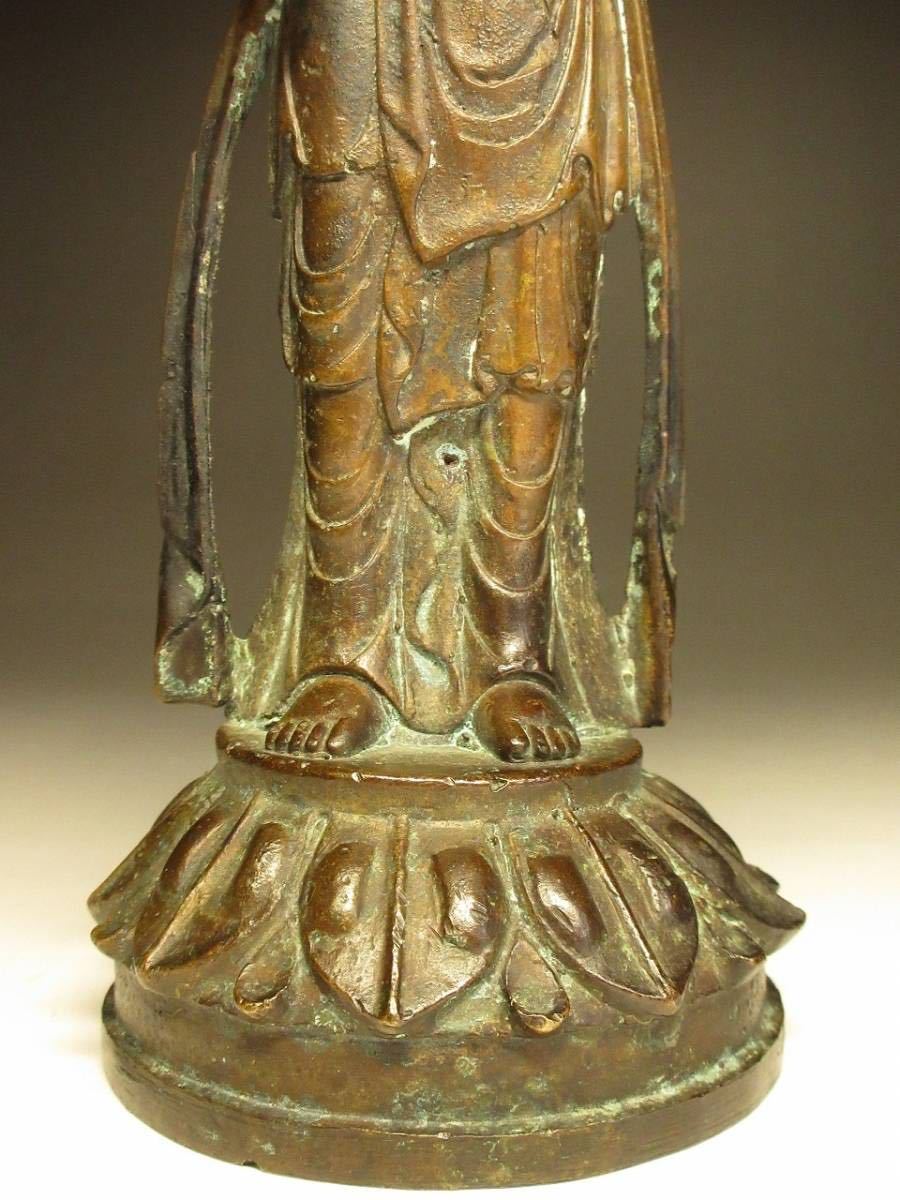仏教美術 十一面観音立像 古銅製 十一面千手観音像 特大74cm 10kg 文化