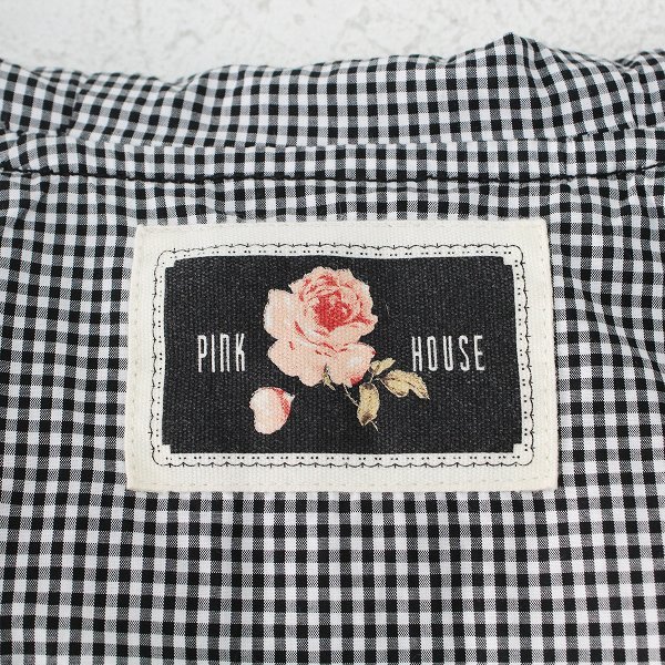 定価4.6万 2021AW PINK HOUSE ピンクハウス ギンガムロゴ使いフード 定価4.6万 2021AW PINK HOUSE ピンクハウス ギンガムロゴ使いフード