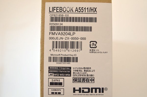 新品・未使用品 FUJITSU 富士通 バリュー LIFEBOOK FMVA9204LP A5511
