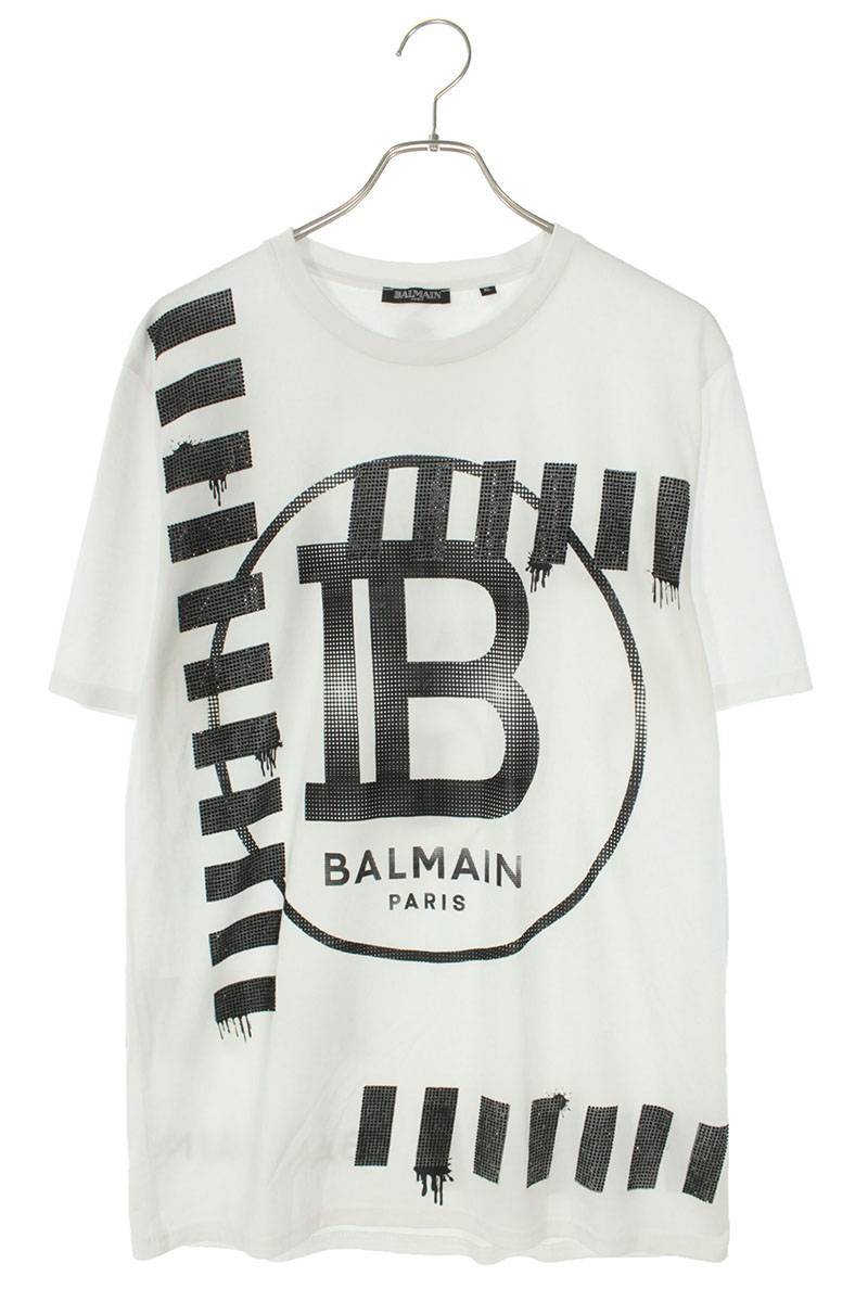 正規品，品質保証 バルマン BALMAIN サイズ:XL ラインストーンロゴTシャツ BS99(男性用)｜売買されたオークション情報、yahooの商品情報をアーカイブ公開 - オークファン 男性用