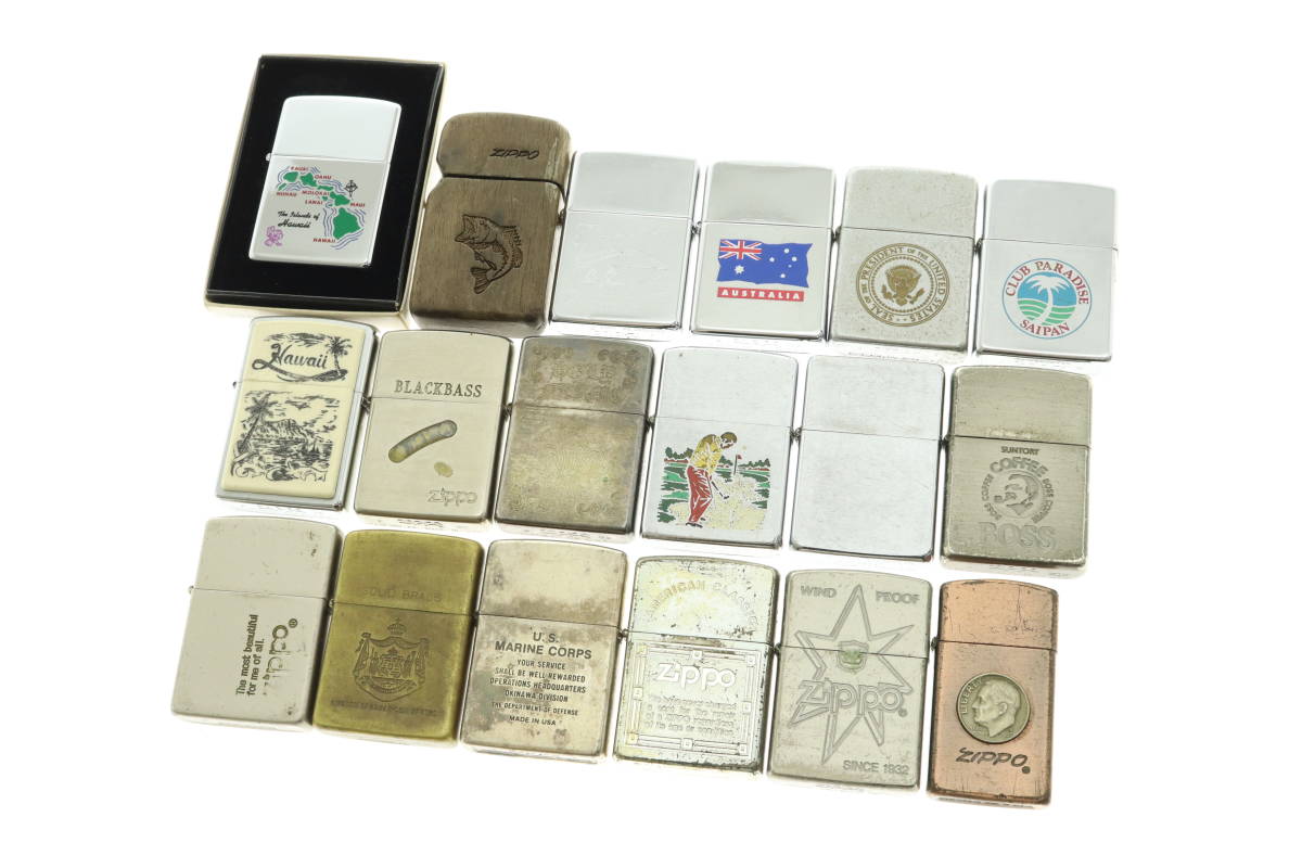 ZIPPO ジッポライター18点 まとめ売り VMPD4-76-38 Zippo ジッポ