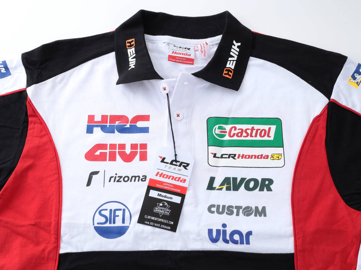 ★本物・正規品 【HONDA LCR】カル・クラッチローモデル ポロシャツ【M】 （検：Cal Crutchlow motogp World Super Bike CBR 1000 RR）