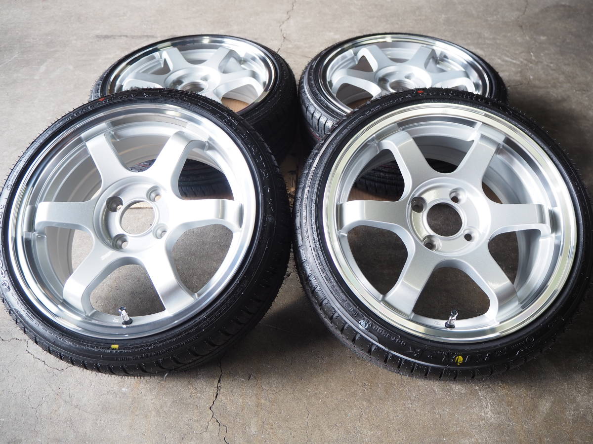 引っ張り ☆引っ張り☆165/45R15 6.5J+38 4H100 人気 新品 深リム 逆 