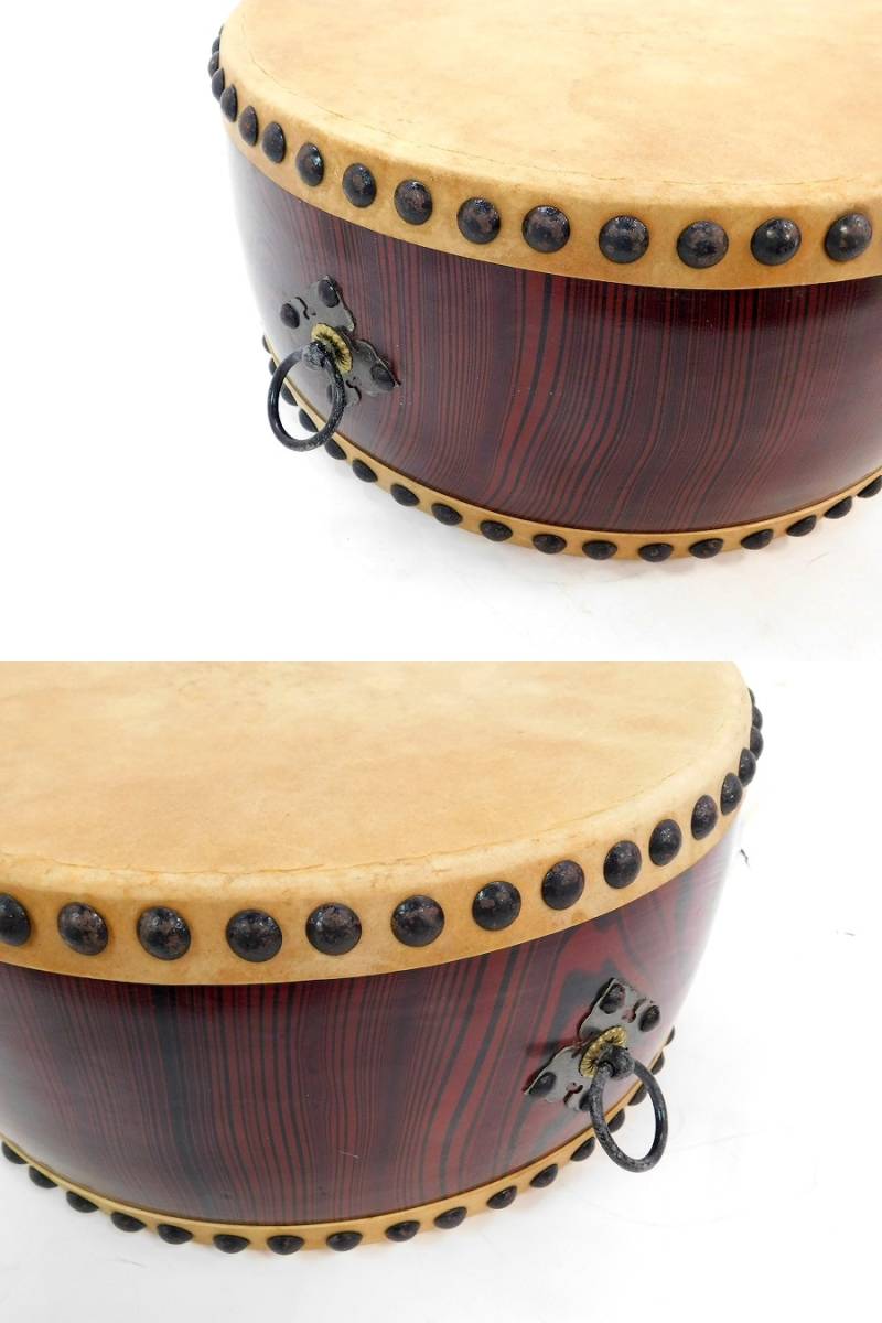 M008Mちょる【伝統和楽器】平太鼓 和太鼓 吊太鼓 直径約42cm 厚み約
