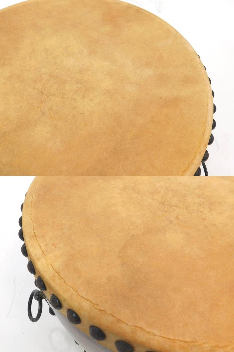 M008Mちょる【伝統和楽器】平太鼓 和太鼓 吊太鼓 直径約42cm 厚み約