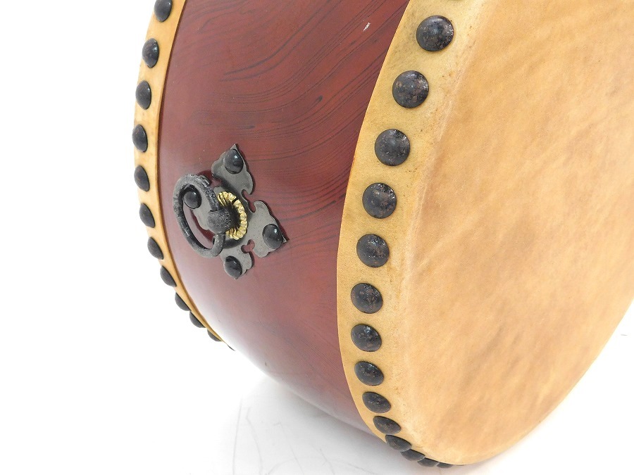M008Mちょる【伝統和楽器】平太鼓 和太鼓 吊太鼓 直径約42cm 厚み約