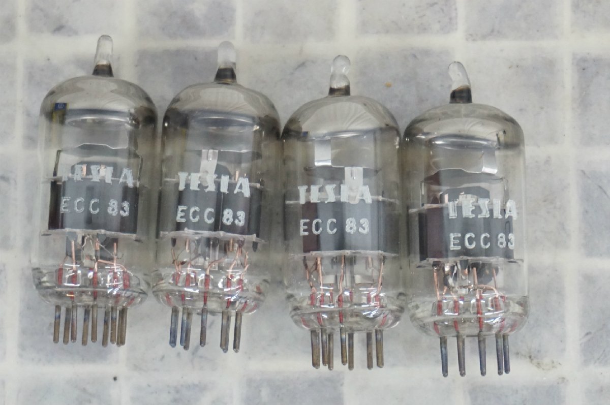 [SK] [a612260] ① 未使用品 TESLA テスラ ECC83 真空管 4本セット 元箱付き : J1772 テスラ（Tesla）- TSF 21インチ ピックアップ
