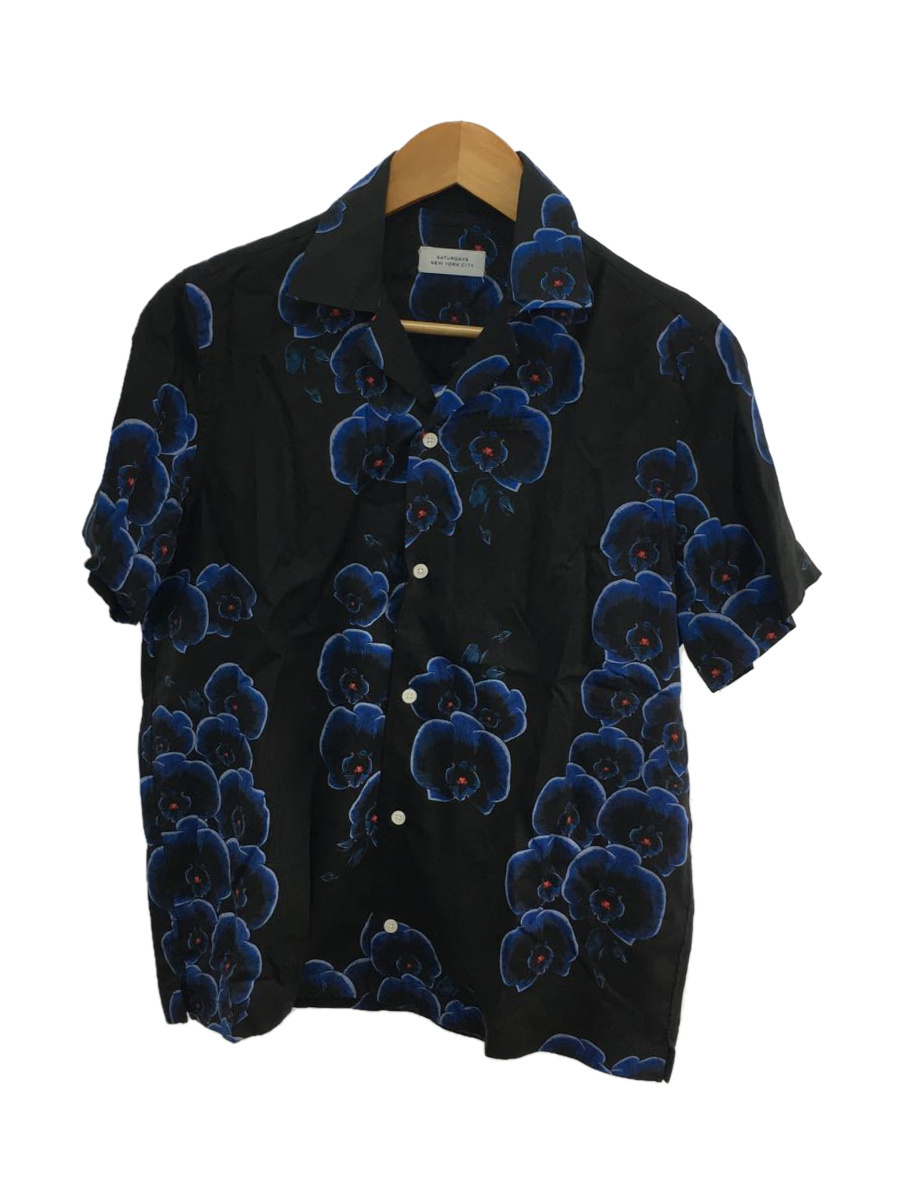 SATURAYS NEW YORK CITY オープンカラーシャツ Sサイズ SATURDAYS SURF NYC サタデーズサーフニューヨーク シャツ  サイズ:M / フラワー 刺繍 オープンカラー クレープ ガーゼ 半袖 シャツ (Canty Sz Embroidered Gauze SS Shirt)  / ホワイト【中古】 Saturdays NYC ... サタデーズ サーフニューヨークSaturdays NYC 花柄Tシャツ L