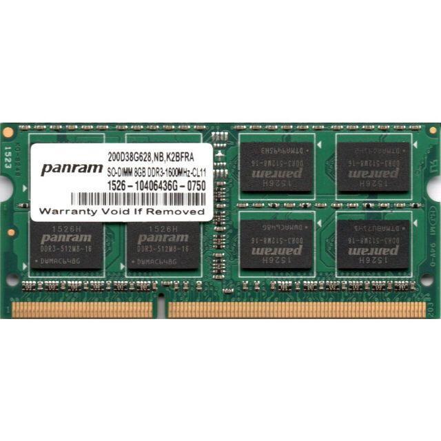 【数量限定，セール】 Panram PC3 - 12800S DDR3-1600 8GB &times;２枚 合計16GB(8GB)｜売買されたオークション情報、yahooの商品情報をアーカイブ公開 - オークファン DIMM