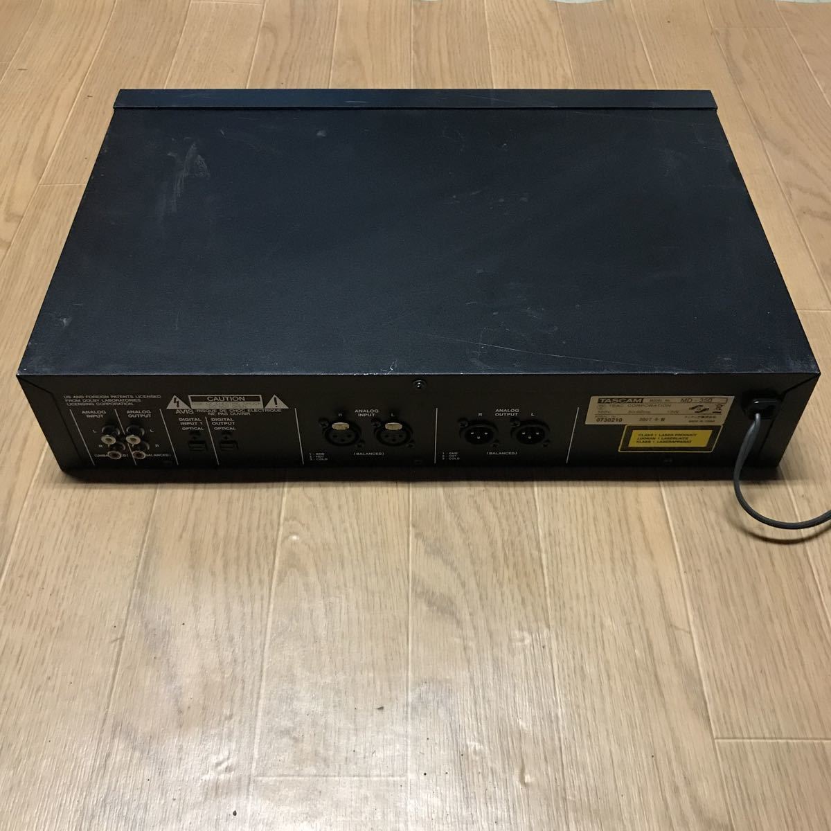☆02 完動美品 TASCAM MD-350 MDLP対応 業務用MDデッキ 取