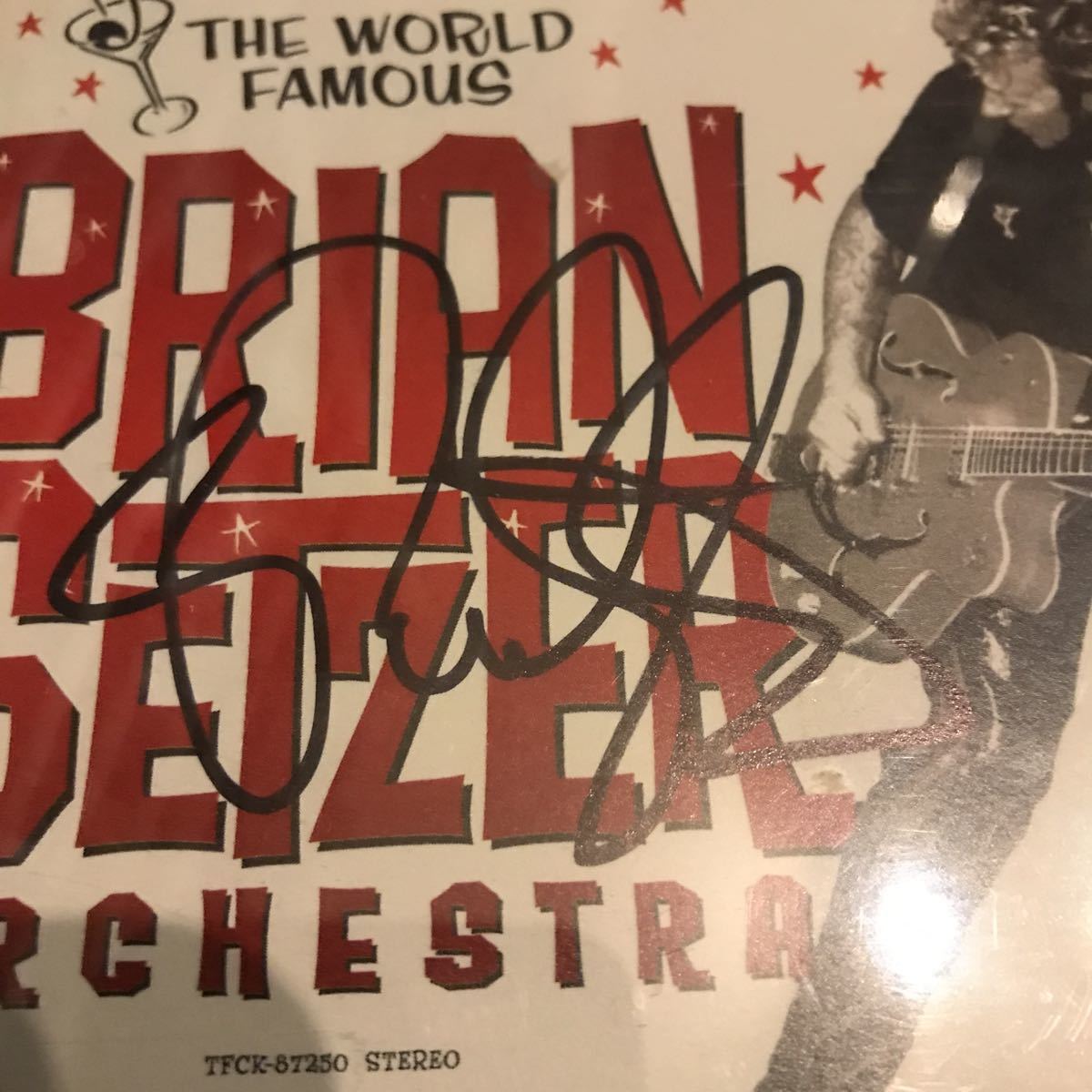 タレントグッズ BRIAN SETZER 直筆サイン入りポストカード ブライアン