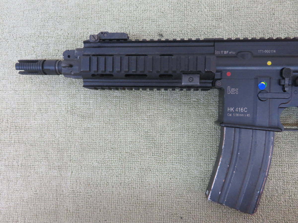 122-OZ14) 現状品 東京マルイ H&K HK416C 予備マガジン4個付 電動ガン 動作OK ※説明文必読※
