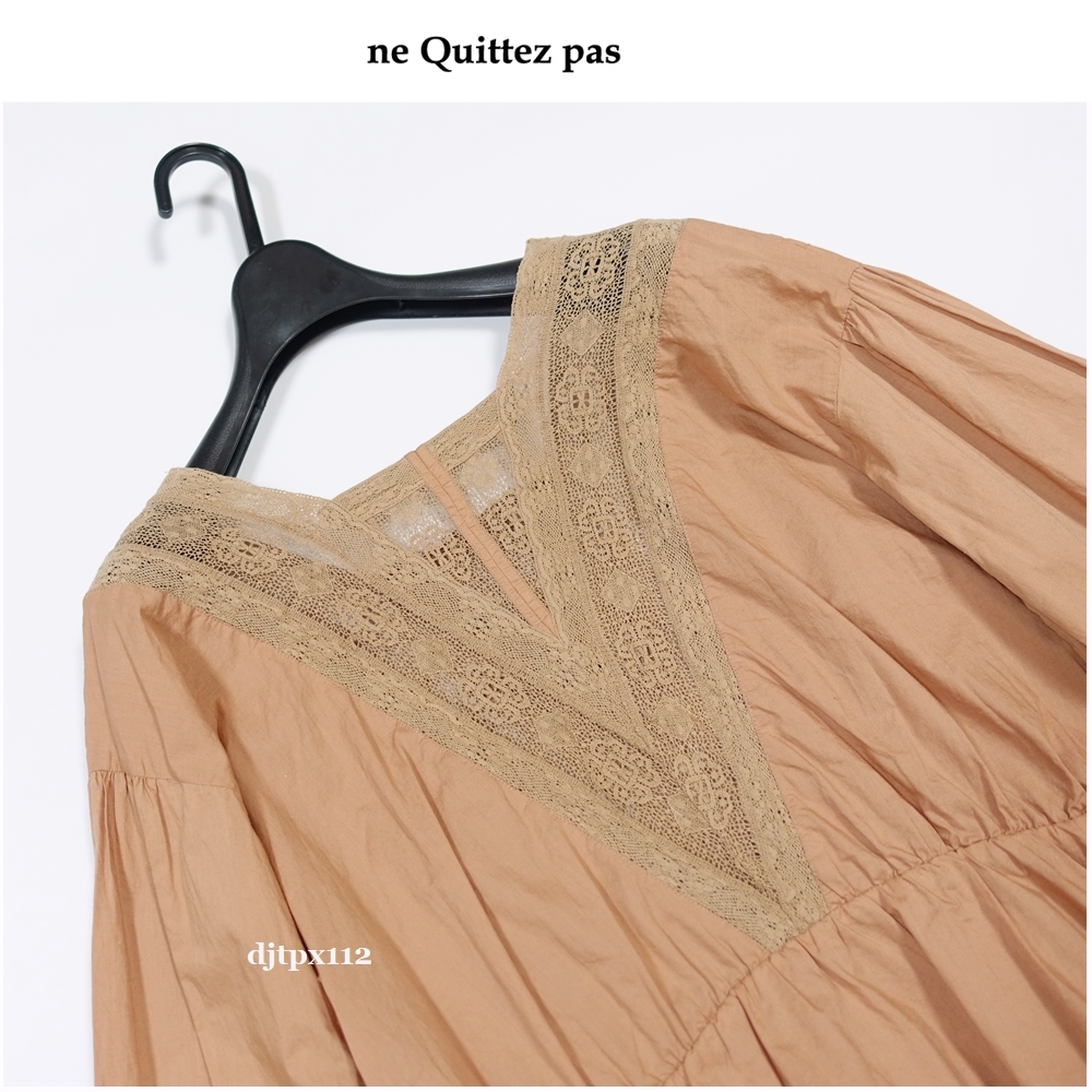 定価17，280円 美品*NE QUITTEZ PAS*ヌキテパ レースブラウス*ピンク