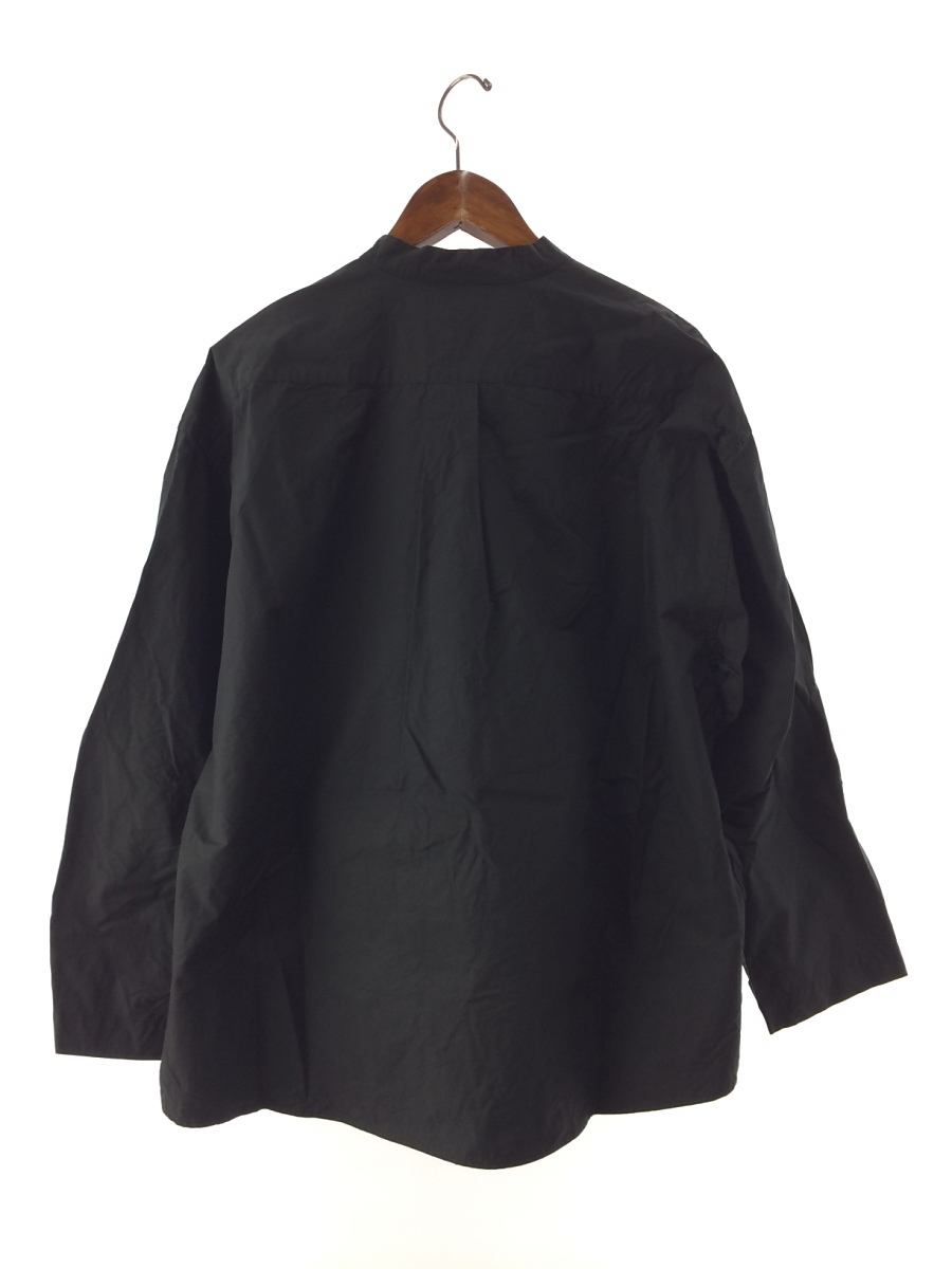 cristaseya/長袖シャツ/XL/コットン/BLKバンドカラーシャツ/色褪せ有