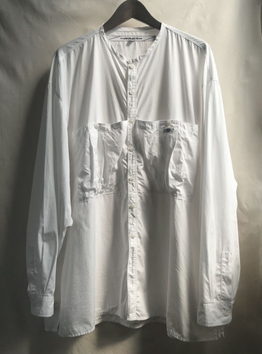 90年代 MARITHE + FRANCOIS GIRBAUD(マリテフランソワジルボー) シャツ / ワークシャツ ビッグシルエット スタンドカラー 90s MARITHE FRANCOIS + stripe shorts FRANÇOIS